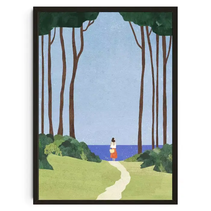 Affiche de paysage tropical de plage de surf d'été, peinture sur toile côtière, art mural tendance,