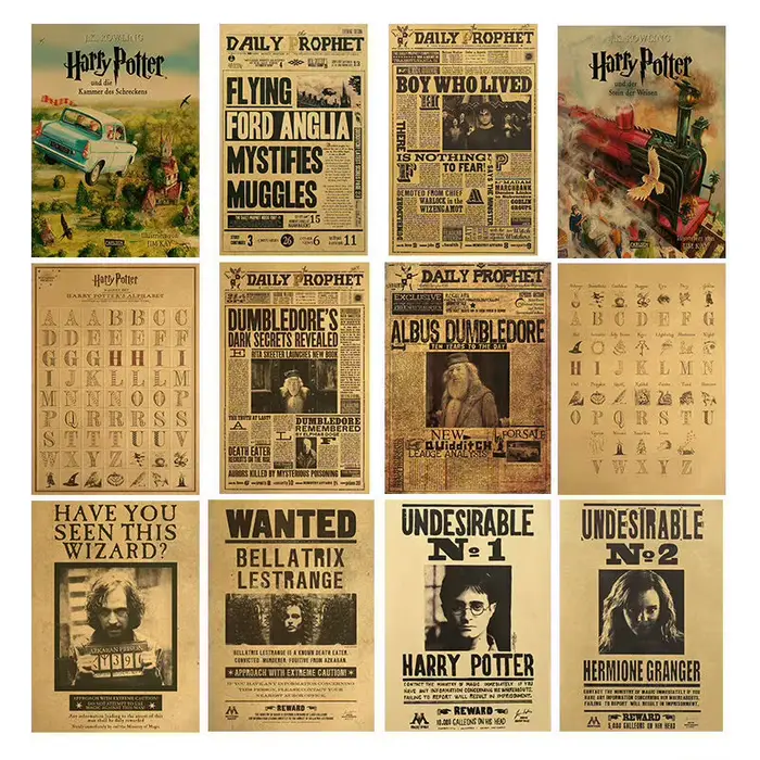 Films et série TV, affiches Vintage en papier Kraft