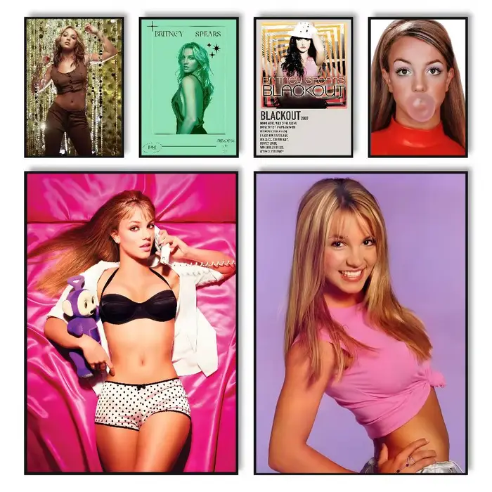 Affiche HD autocollante imperméable Singer B-Britney Spears S
