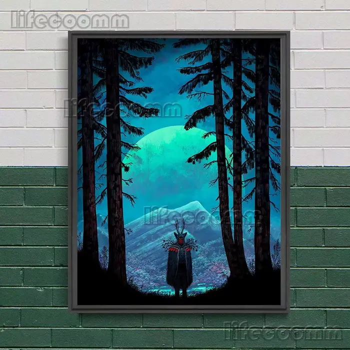 Toile d'art mural avec l'arbre de vie dans la forêt