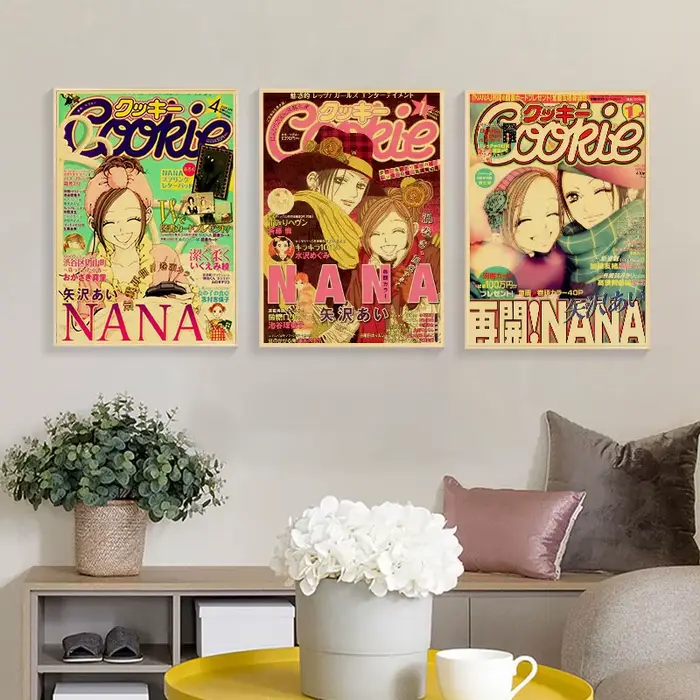 Affiches d'anime chaudes NANA rétro papier Kraft autocollant Poste 2021 arrivées Bar café décor nostalgie cadeau impressions drôles peintures murales