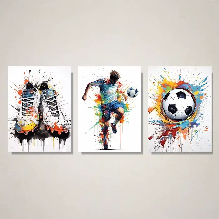 Affiche de Football Graffiti, bottes de Football, cadeaux pour hommes et garçons, peinture sur toile