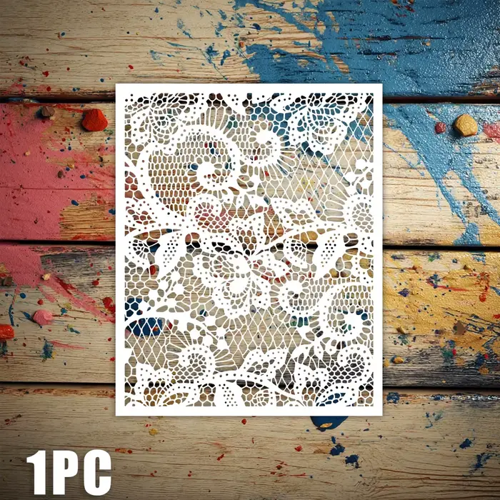 Pochoirs géométriques réutilisables à faire soi-même, motifs floraux, peinture, pochoir en PET ajour