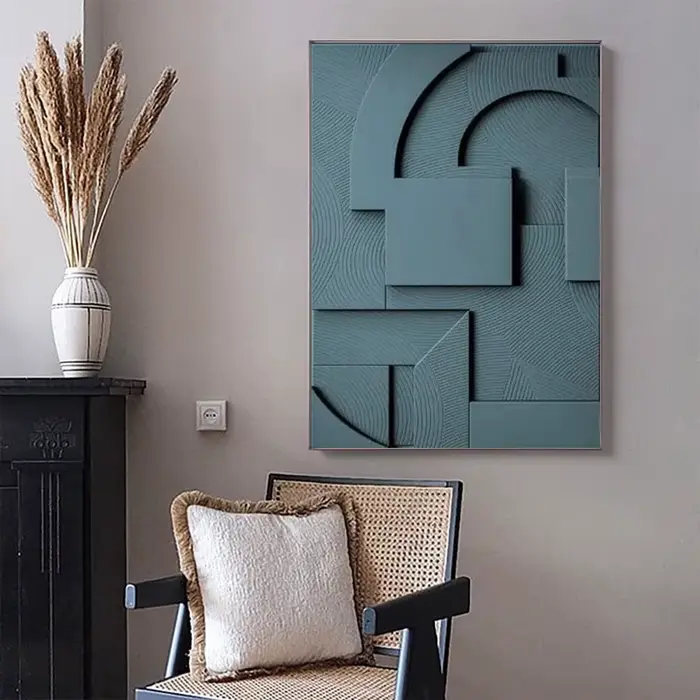 Toile de peinture géométrique effet nordique 3D