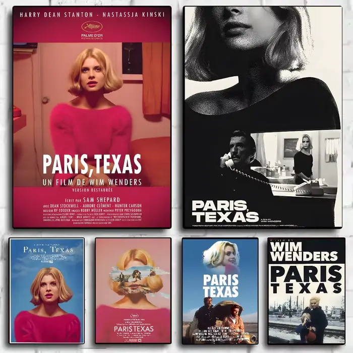 Affiche de film de route classique Paris Texas