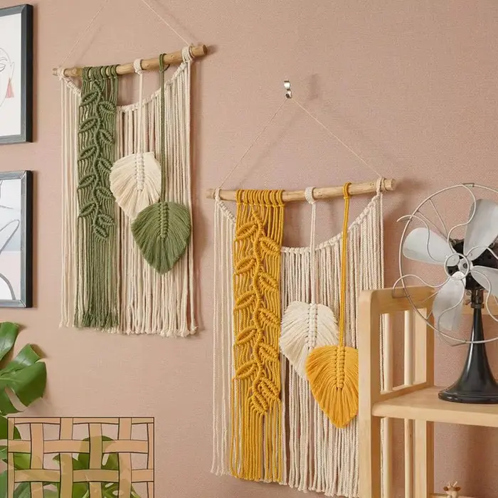 Tapisserie murale Boho en macramé
