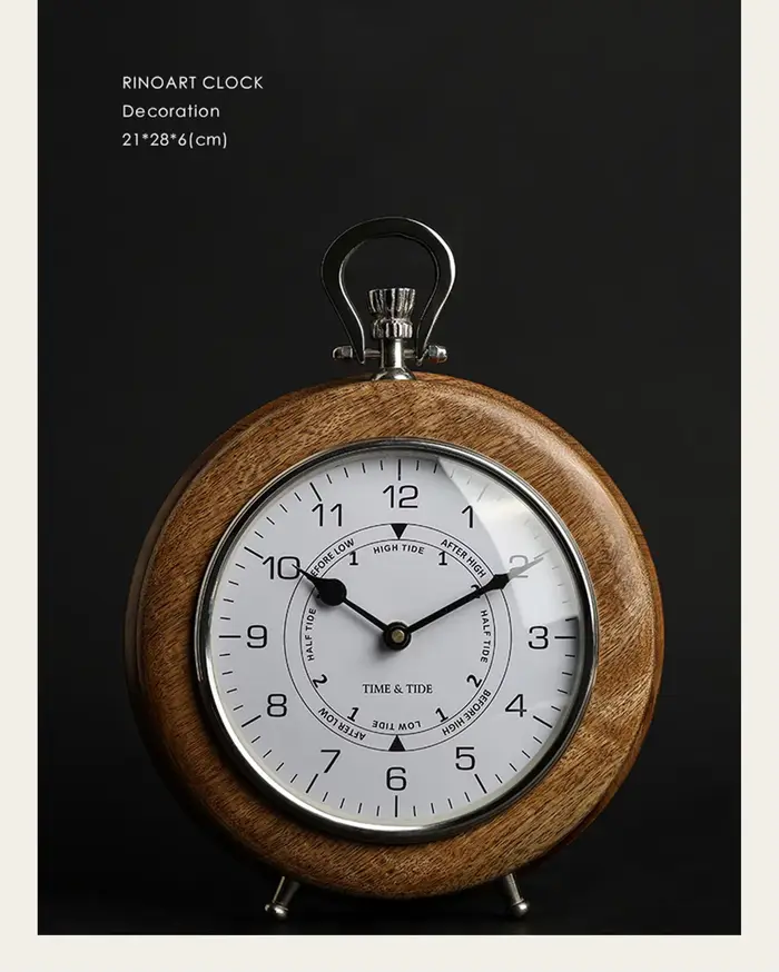 Horloge Antique en bois de manguier, sculpture à la main, peut être accrochée, peut être plaquée