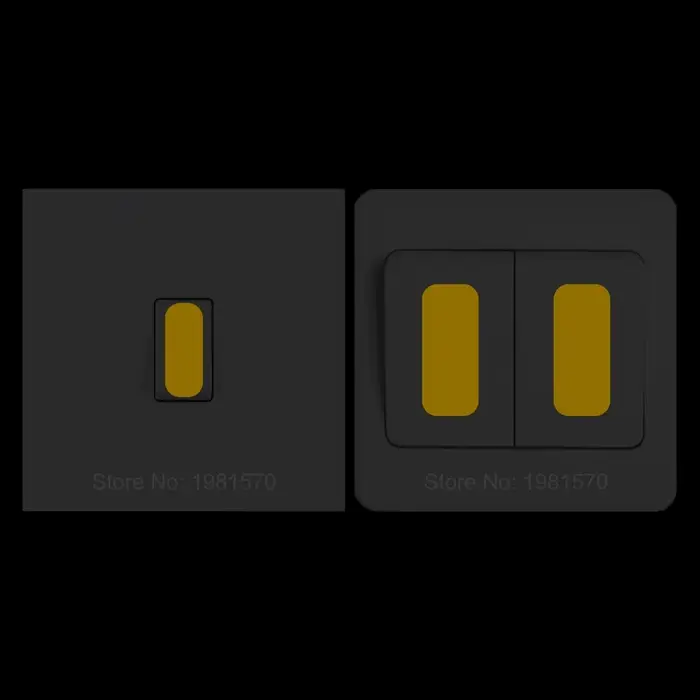 Étiquette de bouton de commutation rectangulaire