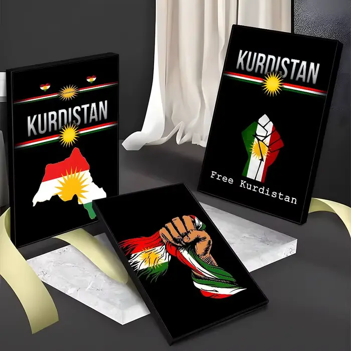 Affiche de drapeau du kurdistan