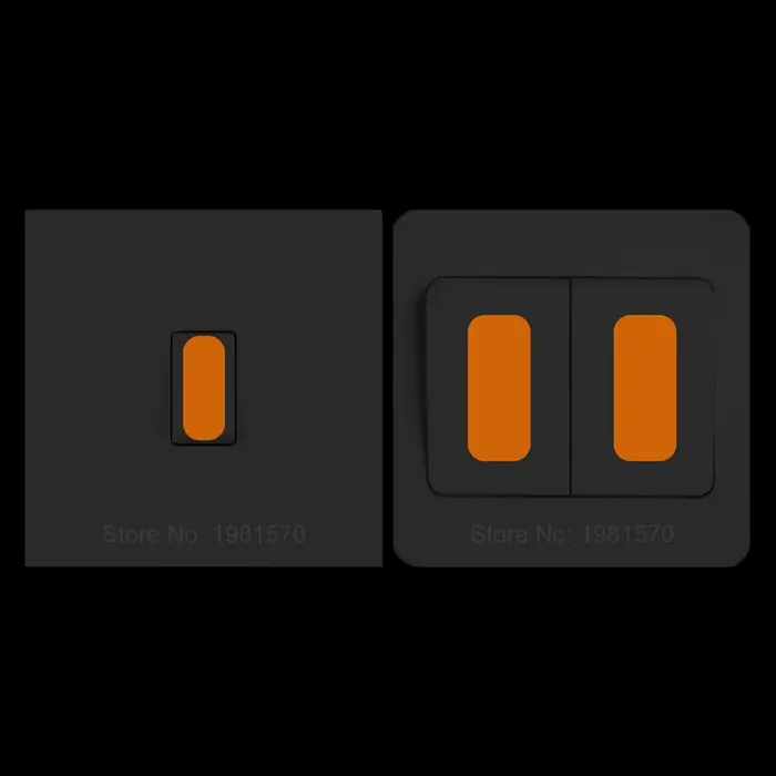 Étiquette de bouton de commutation rectangulaire