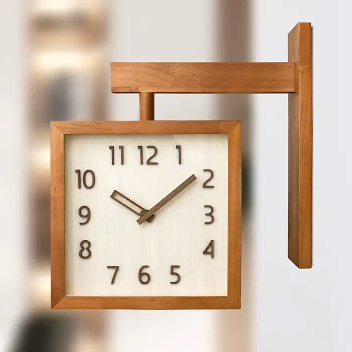 Horloge d'angle Double face