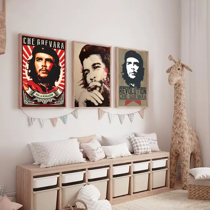 Célébrité héroïne révolutionnaire Che Guevara peinture calligraphie HD toile affiche salon chambre bar décoration esthétique