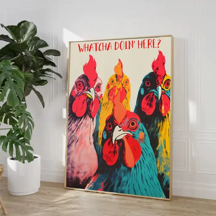 Affiches sans cadre 'Are You Pooping' pour salle de bain
