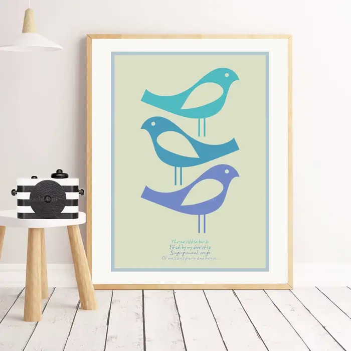Impression d'art d'oiseaux Be Different, impressions Hygge modernes, art mural nordique, affiche d'o