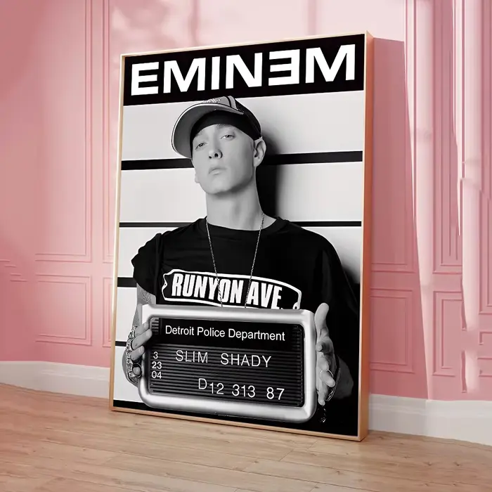 Ared E-Eminem DIY Sticky Poster, Vintage Room Bar, 73Decor, Home Decor