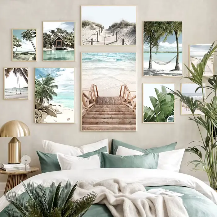 Affiche sur toile de plage tropicale