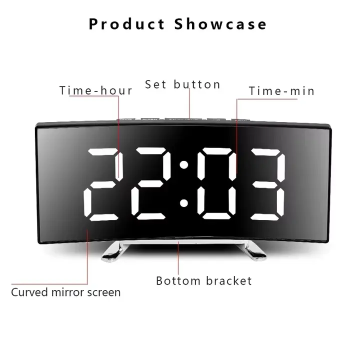 Dernière horloge numérique LED réveil chambre