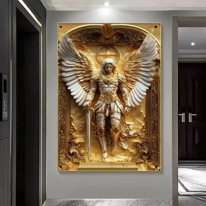 Arcange Michael or ange Statue mur Art toile affiches et impressions mur photo