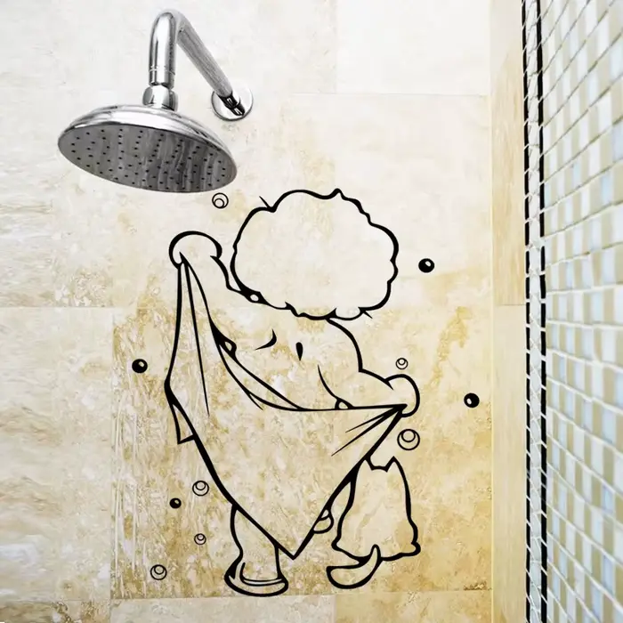 Autocollants pour porte de douche en verre
