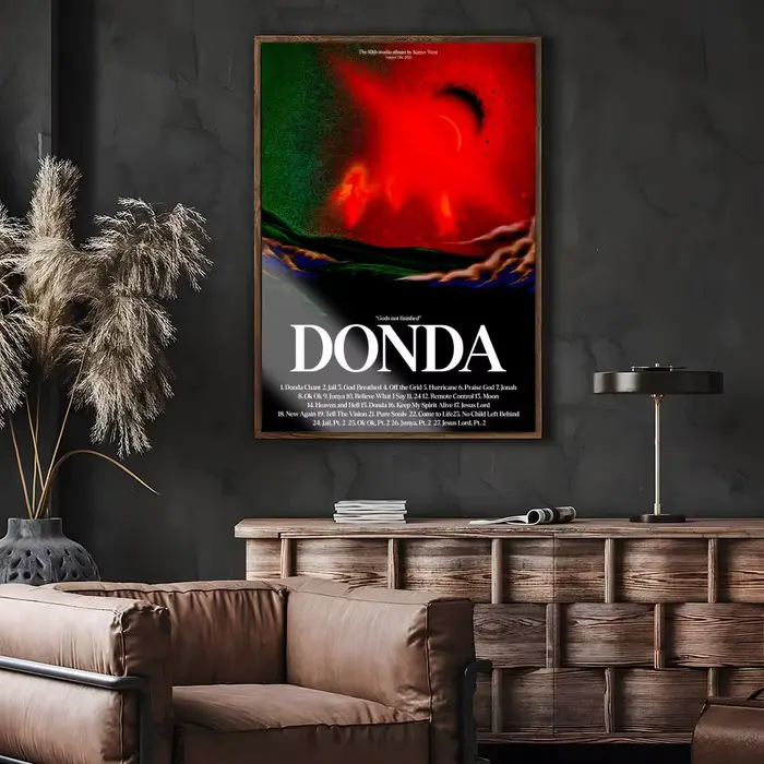 K-Kanye w-west Donda Vintage peinture calligraphie mur Art HD toile