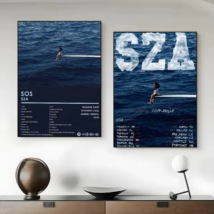 Affiche de l'album SINGER S-SZA soS, toile HD, papier d'impression esthétique avancé, décoration murale pour salon, décoration de la maison