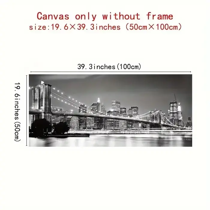 Peinture sur toile lumineuse pont de Brooklyn