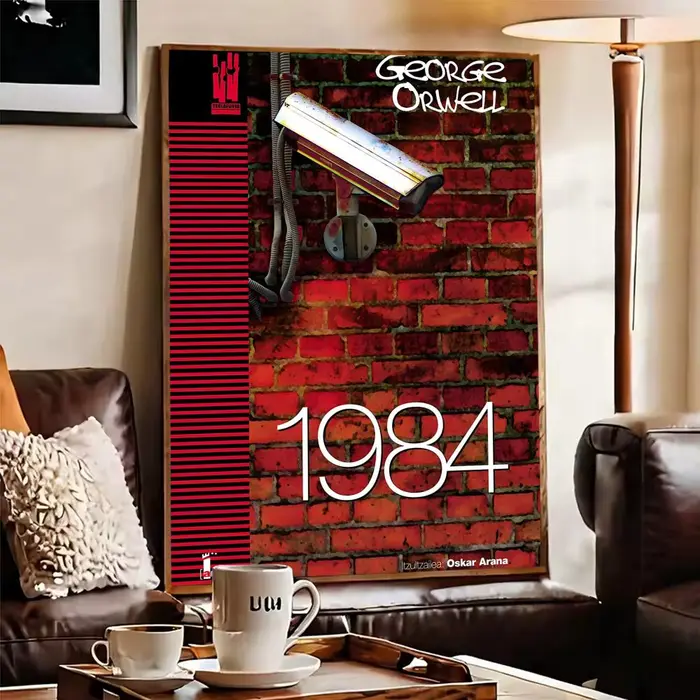 1984 G-George O-Orwell affiche HD autocollants muraux auto-adhésifs peinture murale | décalcomanies pour chambre et salon | cadeau de décoration intérieure