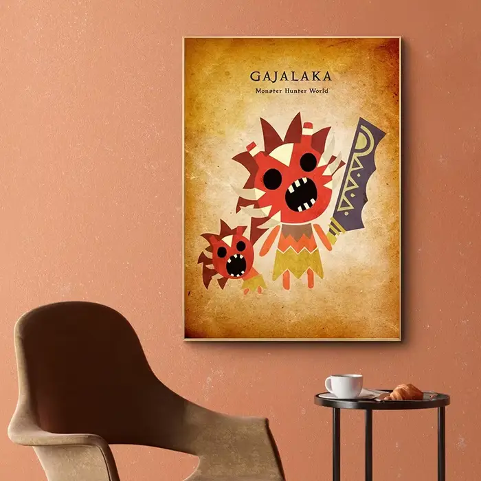 Peinture sur toile Vintage animée de jeu japonais