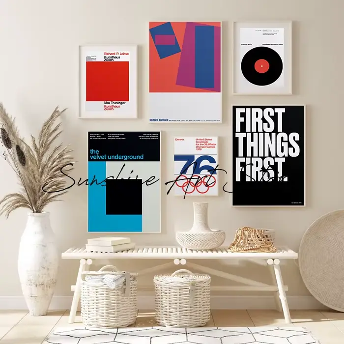 Affiche d'exposition d'art de galerie moderniste