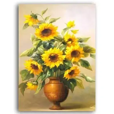Affiches et imprimés de tournesol Van Gogh, peinture sur toile de tournesol en fleurs, tableau d'art