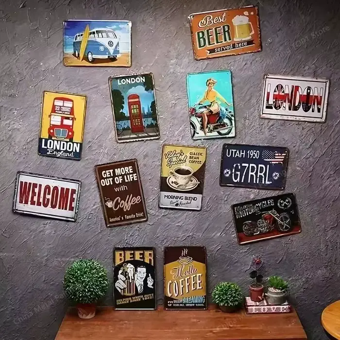 Décoration murale en aluminium 2D MetalModern pour chambre à coucher