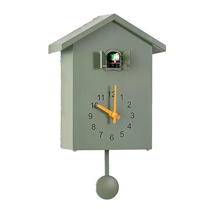 1pc horloge maison cuisines salon moderne chambre Art mur alimenté par batterie chambres oiseau mais