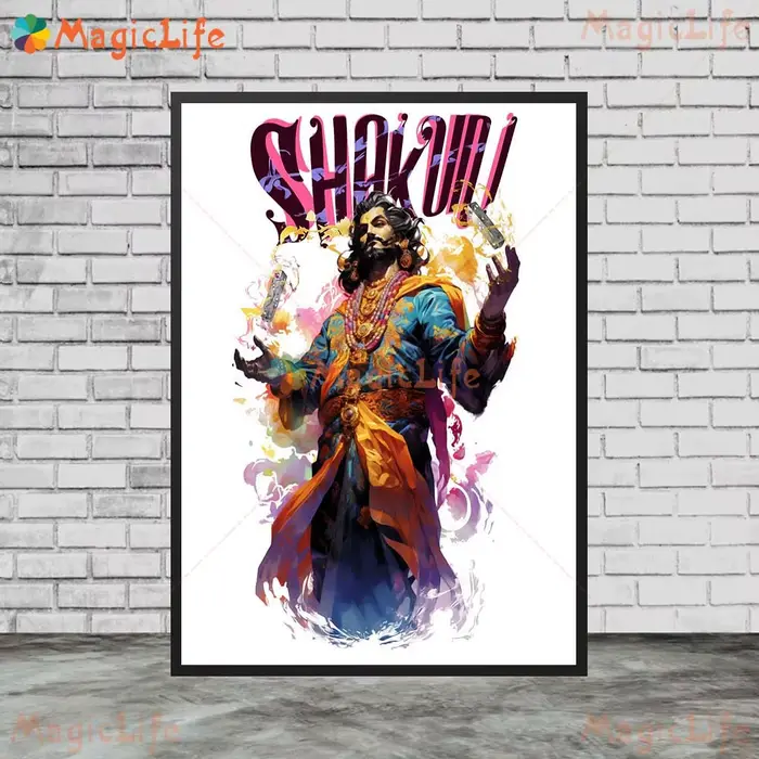 Mythologie de Religion indienne dieu Shiva hindouisme, images murales pour salon, affiche de dessin animé, peinture sur toile d'art mural sans cadre