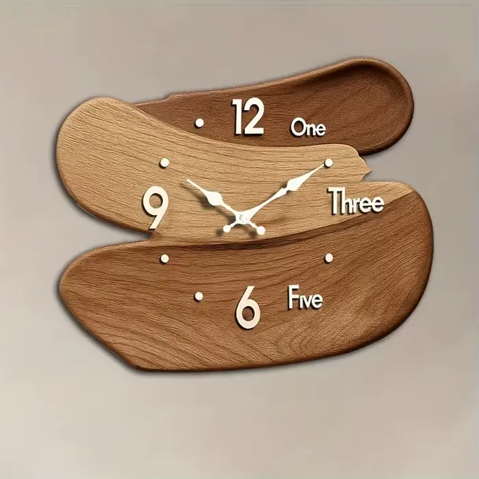 1 pièces horloge murale en bois maison salon décor fond mur