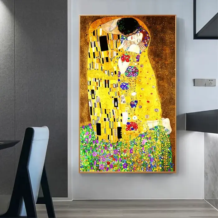 Gustav Klimt Kiss – toile abstraite