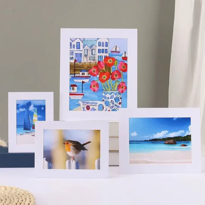 Cadre Photo en Papier Blanc, Décoration de Maison Minimaliste