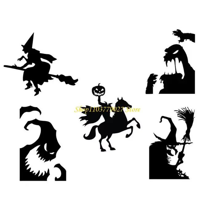 C4DF – autocollant statique imperméable en PVC pour Halloween