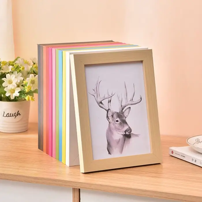 Cadre photo simple et coloré multi-tailles pour dessins