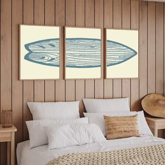 Affiche rétro Boho pour planche de Surf, Art de plage, mer et Surf, peintures sur toile, images murales côtières imprimées pour décoration de salon et de maison