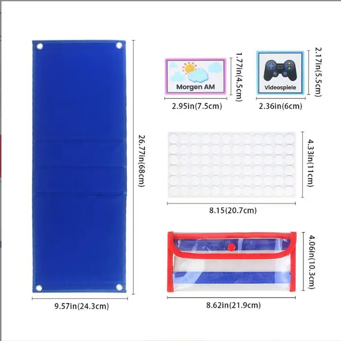 Tableau de routine visuelle du matin et du coucher pour enfants - Idée cadeau de Noël pour les outils d'organisation des enfants