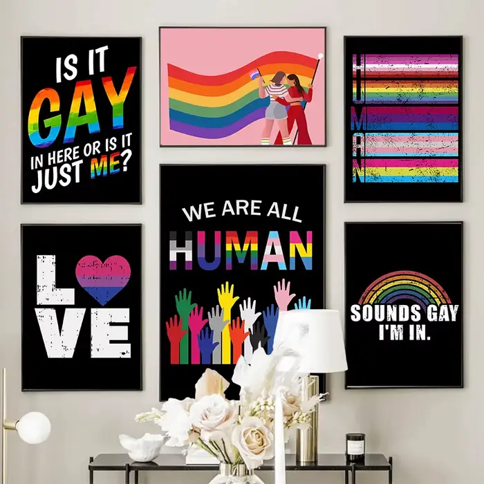 Affiches de peinture sur toile murale LGBT Pride