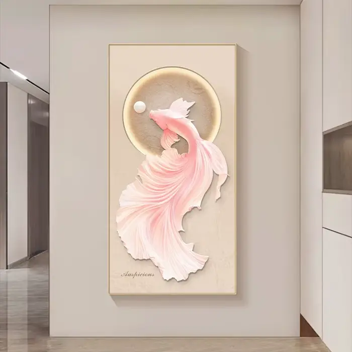 Peinture décorative à la fin du couloir