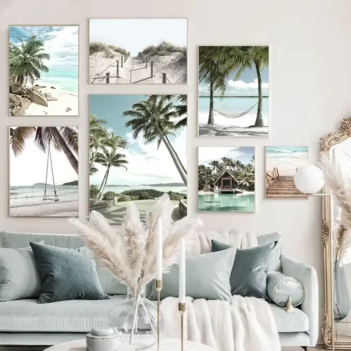 Affiche sur toile de plage tropicale