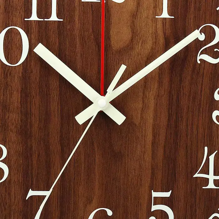 Horloge murale lumineuse en bois de 12 pouces, lumière silencieuse dans la nuit, mode nordique, horl