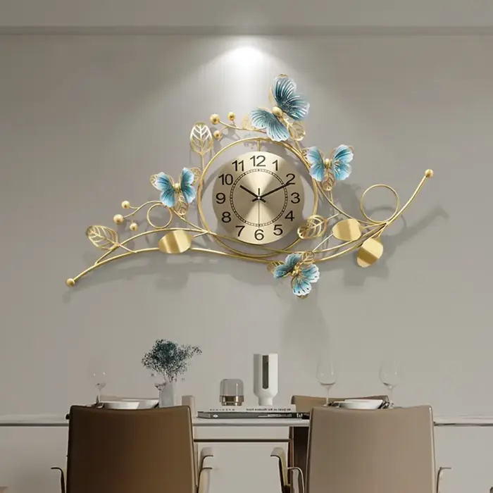 Horloge murale Design moderne Vintage or élégant Simple