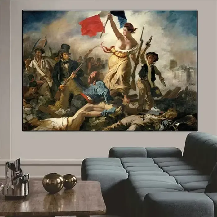 Affiche d'artiste Eugene Delacroix Liberty leader du gens