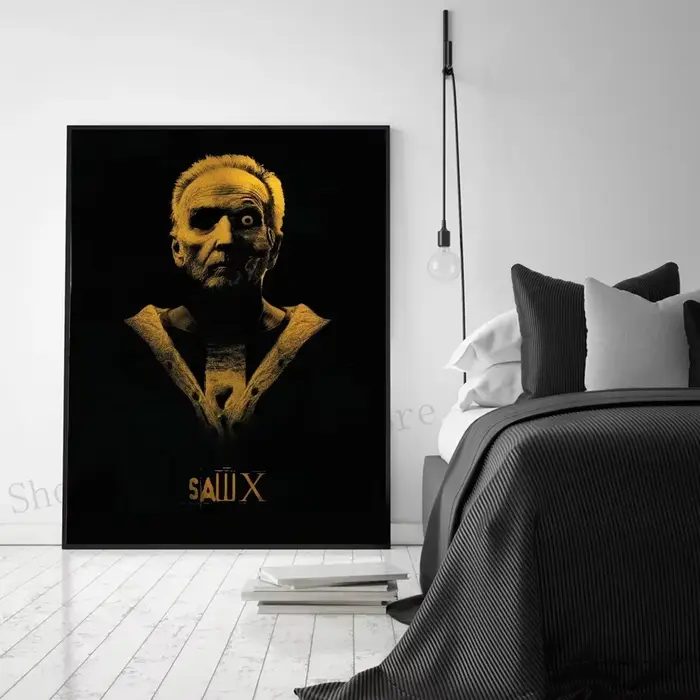 H-film d'horreur scie esthétique toile peinture affiche mur Art photo chambre décoration