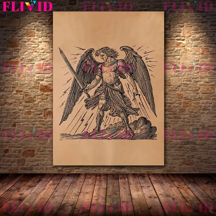 Lucifer The Fallen Angel Antique Satanic Art Poster and Print
