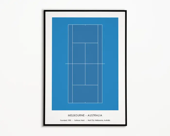 Affiche sur toile abstraite créative, thème Tennis Sport Grand Chelem, avec vue sur le terrain et l'