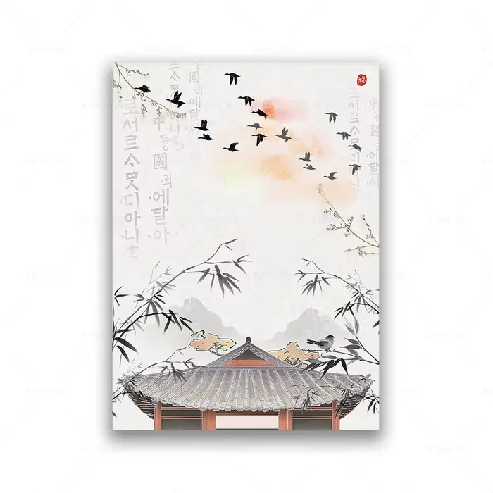 Impression d'art coréen, Tradition asiatique, décoration murale, peinture sur toile, affiche Hanbok,